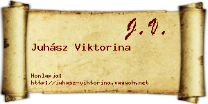 Juhász Viktorina névjegykártya